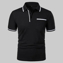 Cargar imagen en el visor de la galería, Men's Short Sleeve Polo Shirt with Color Accents and Top Pocket