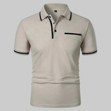 Cargar imagen en el visor de la galería, Men's Short Sleeve Polo Shirt with Color Accents and Top Pocket