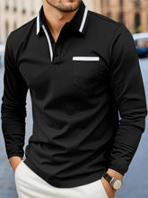 Load image into Gallery viewer, Men's Long Sleeve Shirt with Collar and Pocket Accents