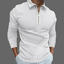 Cargar imagen en el visor de la galería, Men's Long Sleeve Pullover with Zipper Neckline