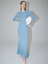 Load image into Gallery viewer, Long Ribbed Knit Sweater Dress