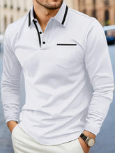 Load image into Gallery viewer, Men's Long Sleeve Shirt with Collar and Pocket Accents