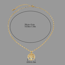 Load image into Gallery viewer, Rhinestone Tree of Life Pendant Necklace