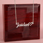Personalized Name and Heart Pendant Necklace