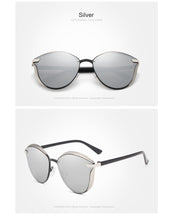 Load image into Gallery viewer, Polarized Cat Eye Mirror Sunglasses