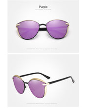 Load image into Gallery viewer, Polarized Cat Eye Mirror Sunglasses