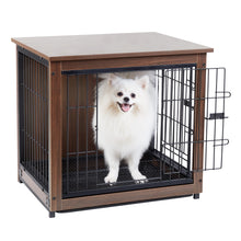 Load image into Gallery viewer, Indoor Pet Kennel with Wooden Table Top