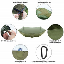 Load image into Gallery viewer, Tent Hammock with Mosquito Net