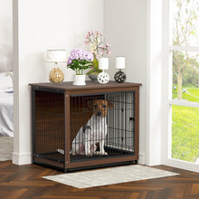 Load image into Gallery viewer, Indoor Pet Kennel with Wooden Table Top