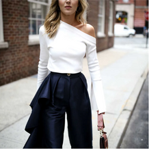 Load image into Gallery viewer, Cold Shoulder Asymmetrical Top