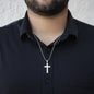 Personalized Cross Necklace for Son from Dad