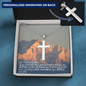 Personalized Cross Necklace for Son from Dad