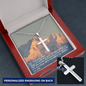 Personalized Cross Necklace for Son from Dad