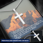 Personalized Cross Necklace for Daughter from Dad