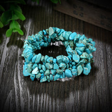 Cargar imagen en el visor de la galería, Clustered Turquoise Stretch Bracelet
