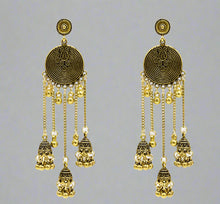 Load image into Gallery viewer, Exquisite Mediterranean Drop Earrings with Rhinestones and Beads