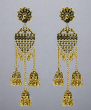 Load image into Gallery viewer, Exquisite Mediterranean Drop Earrings with Rhinestones and Beads
