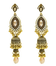 Load image into Gallery viewer, Exquisite Mediterranean Drop Earrings with Rhinestones and Beads