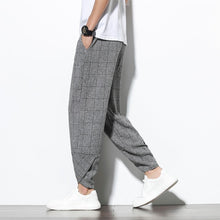 Load image into Gallery viewer, Plaid Chinese Style Retro Large Size Loose Casual Trousers