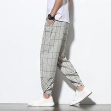 Load image into Gallery viewer, Plaid Chinese Style Retro Large Size Loose Casual Trousers