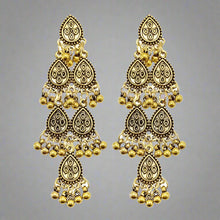 Load image into Gallery viewer, Exquisite Mediterranean Drop Earrings with Rhinestones and Beads