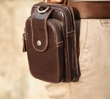 Load image into Gallery viewer, Men's Leather Cell Phone Pouch