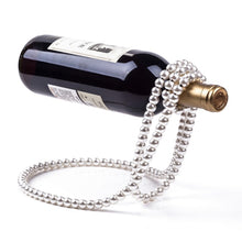 Load image into Gallery viewer, Classic Faux Pearl Necklace Wine Rack