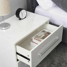 Cargar imagen en el visor de la galería, LED Bedside Table With 2 Storage Drawers with Handles
