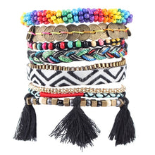 Load image into Gallery viewer, Multifaceted Tassel Coin Bracelet
