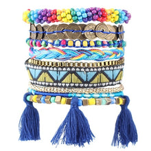 Load image into Gallery viewer, Multifaceted Tassel Coin Bracelet
