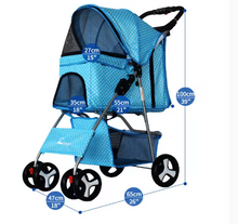 Cargar imagen en el visor de la galería, Foldable Pet Stroller With Mesh Screen
