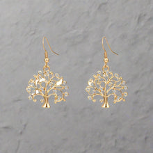 Cargar imagen en el visor de la galería, Tree of Life  Earrings with Rhinestones
