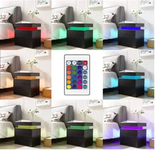 Cargar imagen en el visor de la galería, LED Light Bedside Table with 2 Drawers
