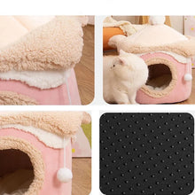 Cargar imagen en el visor de la galería, Warm Cupcake Cat Bed with Ball
