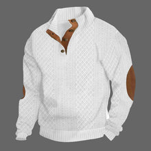 Load image into Gallery viewer, Men&#39;s Long-Sleeved Jacquard Knit Pullover Sweater with Stand-Up Collar
