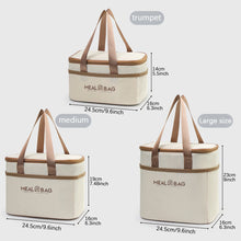 Load image into Gallery viewer, Large Capacity Insulated Bento Lunch Tote Bag
