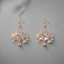 Cargar imagen en el visor de la galería, Tree of Life  Earrings with Rhinestones
