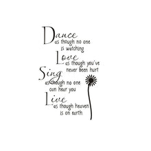 Load image into Gallery viewer, Dance Love Sing Live Inspirational Quote Wall Art
