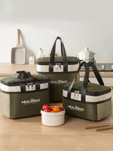 Load image into Gallery viewer, Large Capacity Insulated Bento Lunch Tote Bag
