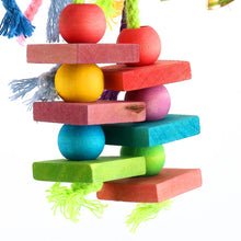 Cargar imagen en el visor de la galería, Bird  Multicolored Wooden Swing With Rope And Bell
