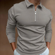 Cargar imagen en el visor de la galería, Men's Long Sleeve Pullover with Zipper Neckline
