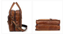 Load image into Gallery viewer, Men&#39;s Leather Multicompartment Briefcase
