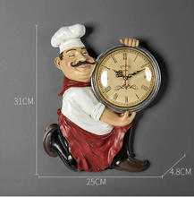 Load image into Gallery viewer, Retro Quartz Chef Wall Clock

