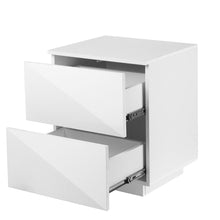 Load image into Gallery viewer, Modern Nightstand w/2 Drawers and LED Light
