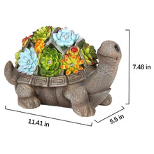Cargar imagen en el visor de la galería, Solar Garden Owl and Turtle Figurines
