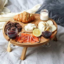Load image into Gallery viewer, Portable Wooden Charcuterie Table
