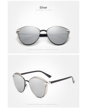 Load image into Gallery viewer, Polarized Cat Eye Mirror Sunglasses
