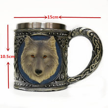 Load image into Gallery viewer, 3D Wolf Goblet Cup

