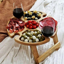 Load image into Gallery viewer, Portable Wooden Charcuterie Table
