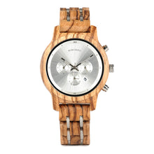 Cargar imagen en el visor de la galería, Women&#39;s Wooden Chronograph Quartz Watch
